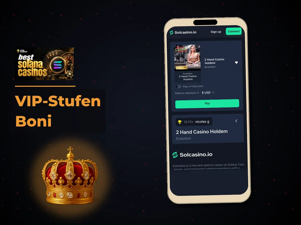 Solana Casino - VIP-Stufen Boni