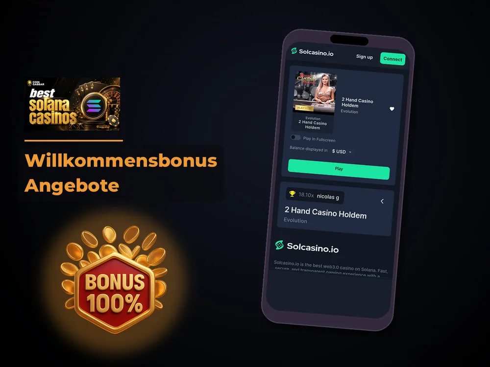 Solana Casino - Willkommensbonus Angebote