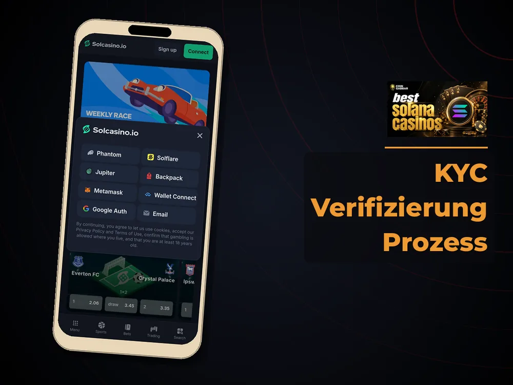 Solana Casino - KYC Verifizierung Prozess