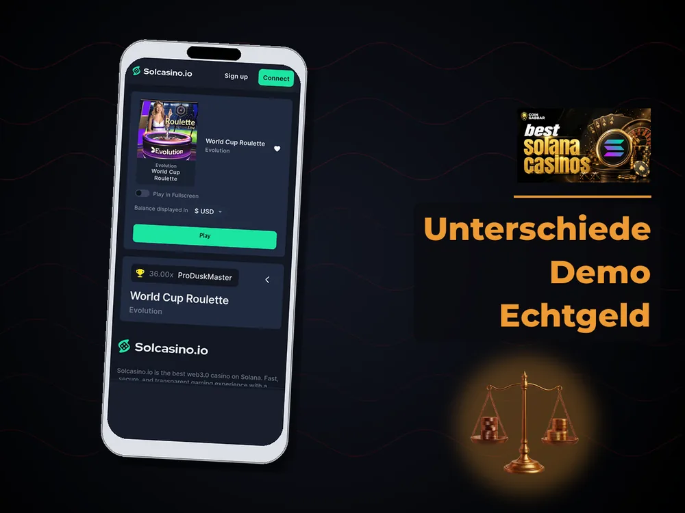 Solana Casino - Unterschiede Demo Echtgeld