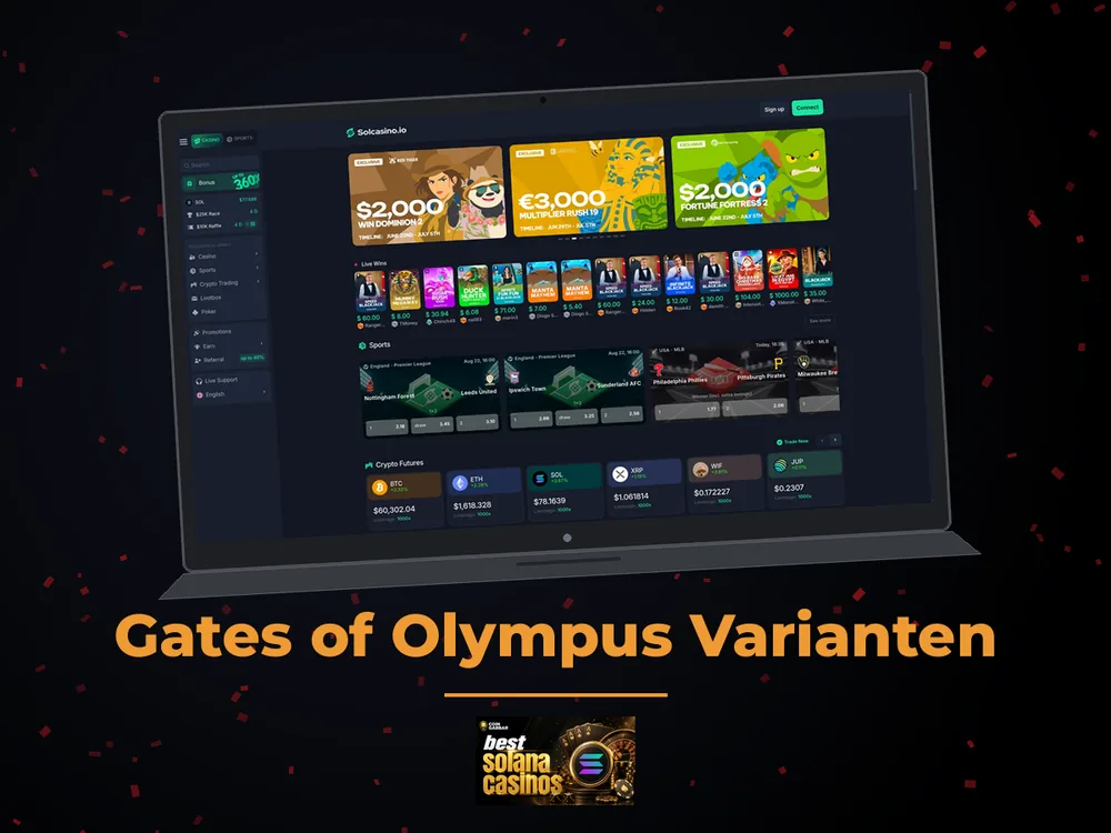 Solana Casino - Gates of Olympus Varianten