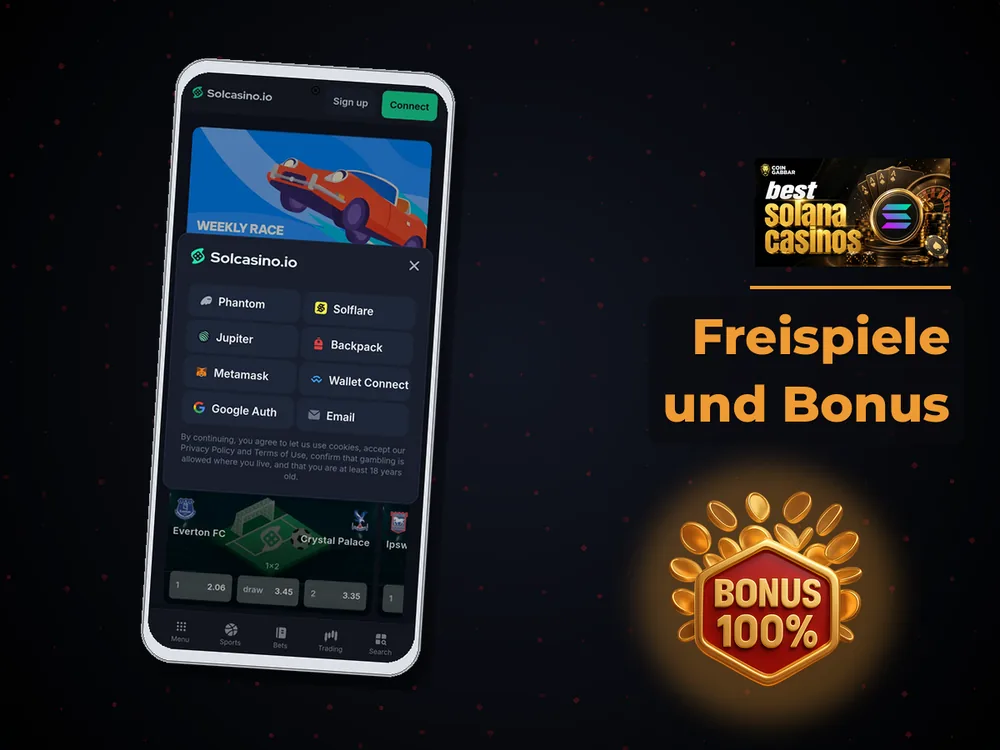 Solana Casino - Freispiele und Bonus