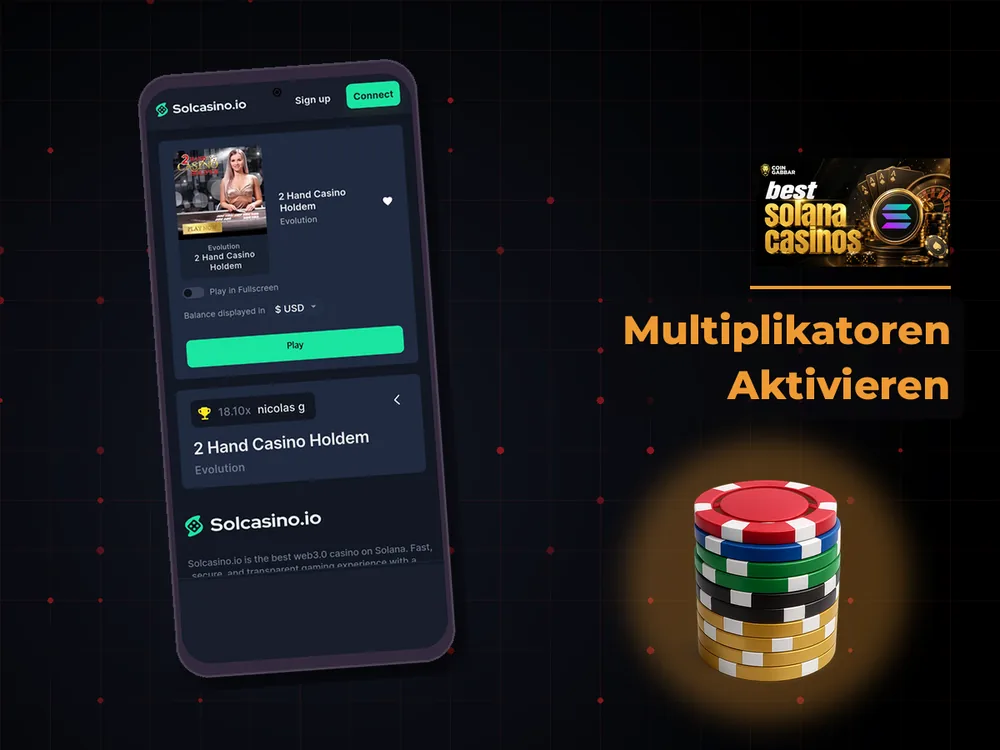 Solana Casino - Multiplikatoren Aktivieren