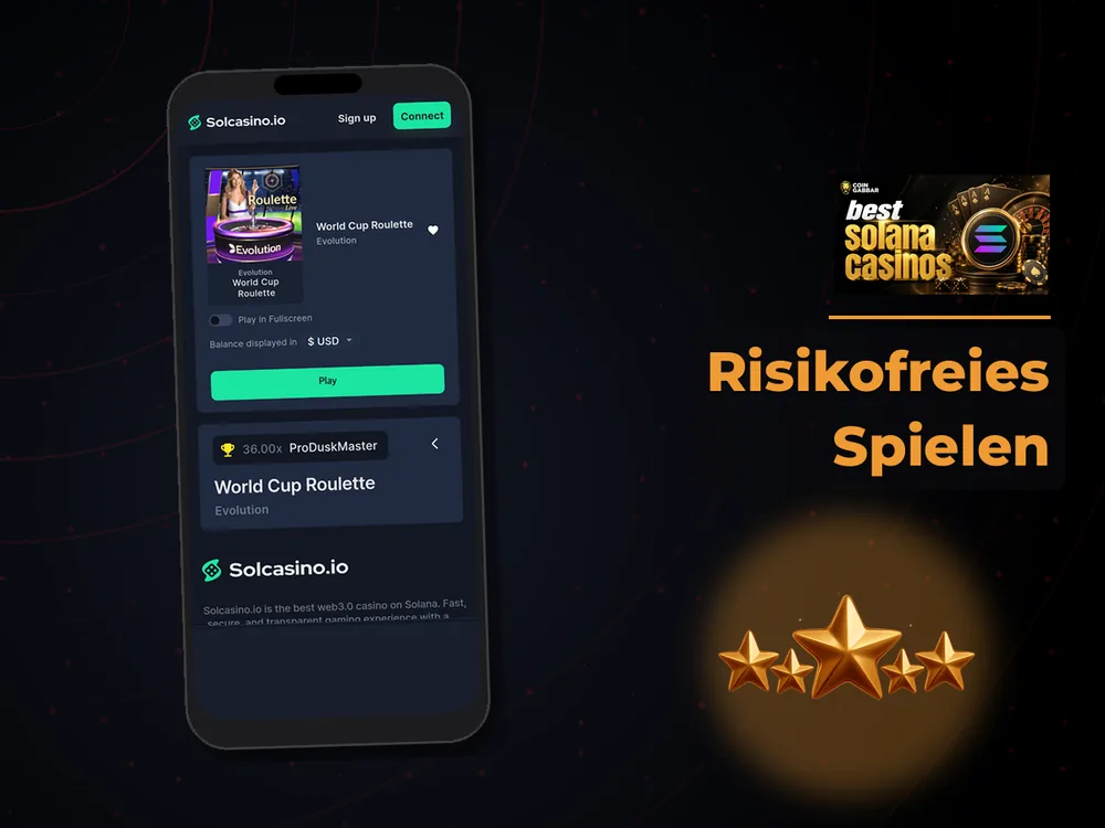 Solana Casino - Risikofreies Spielen