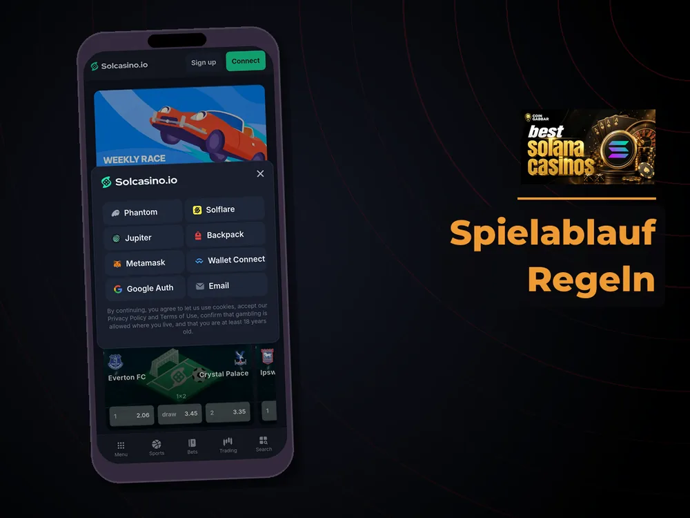 Solana Casino - Spielablauf Regeln