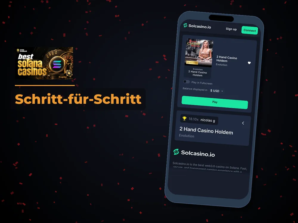 Solana Casino - Schritt-für-Schritt