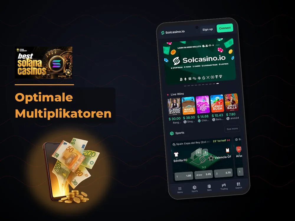 Solana Casino - Optimale Multiplikatoren