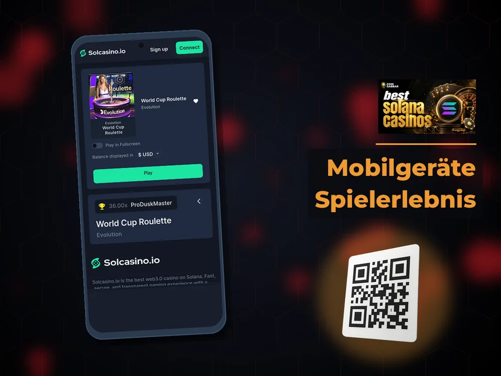 Solana Casino - Mobilgeräte Spielerlebnis
