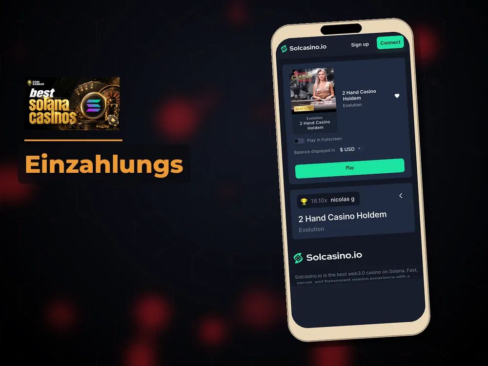 Solana Casino - Einzahlungs