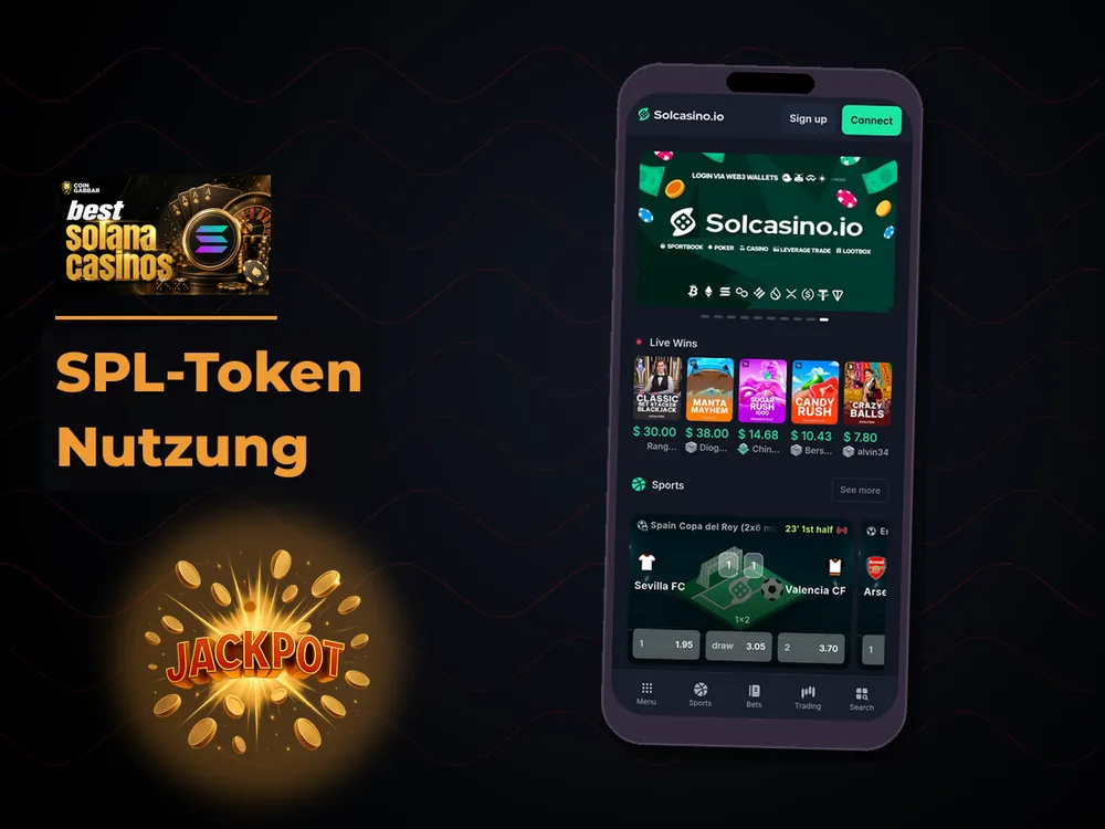Solana Casino - SPL-Token Nutzung