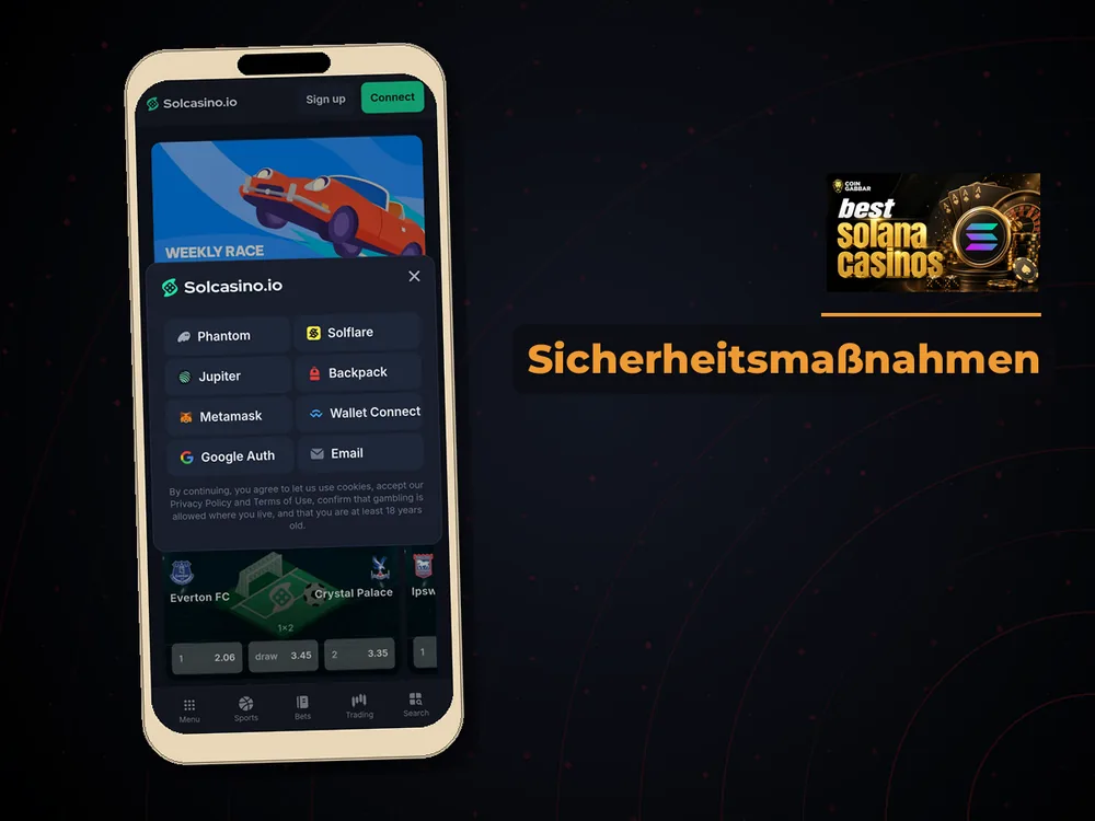 Solana Casino - Sicherheitsmaßnahmen