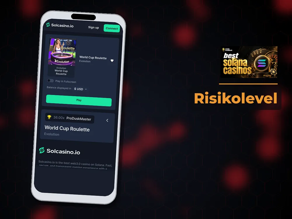 Solana Casino - Risikolevel