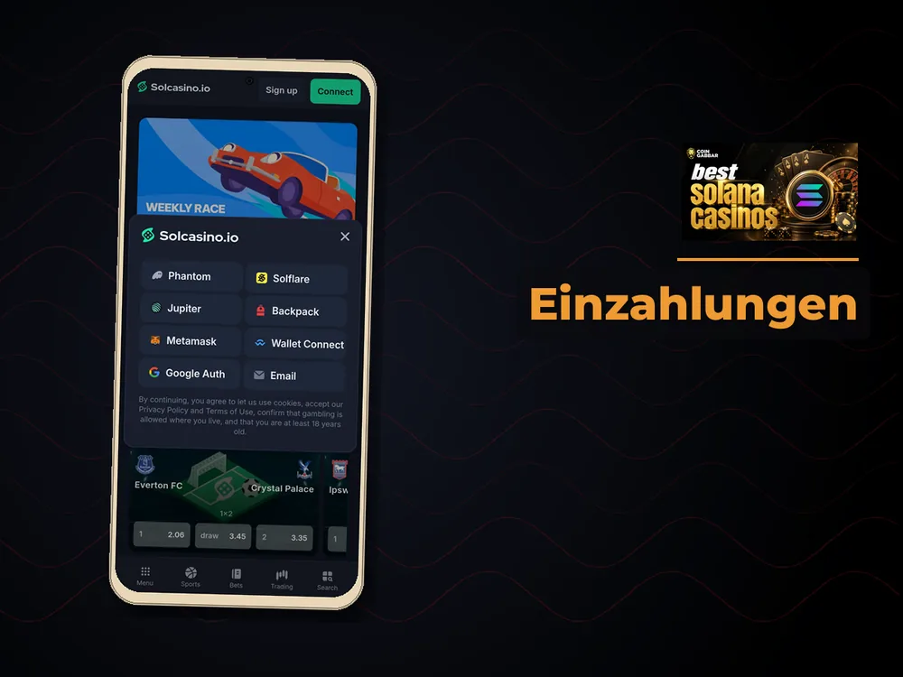 Solana Casino - Einzahlungen