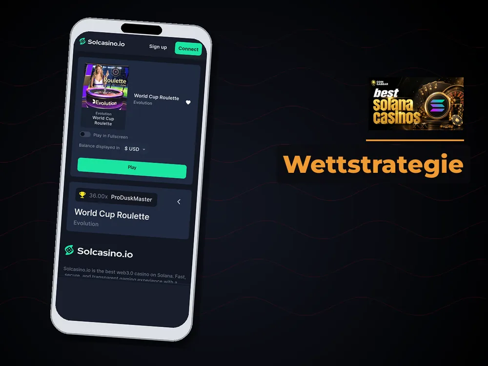 Solana Casino - Wettstrategie