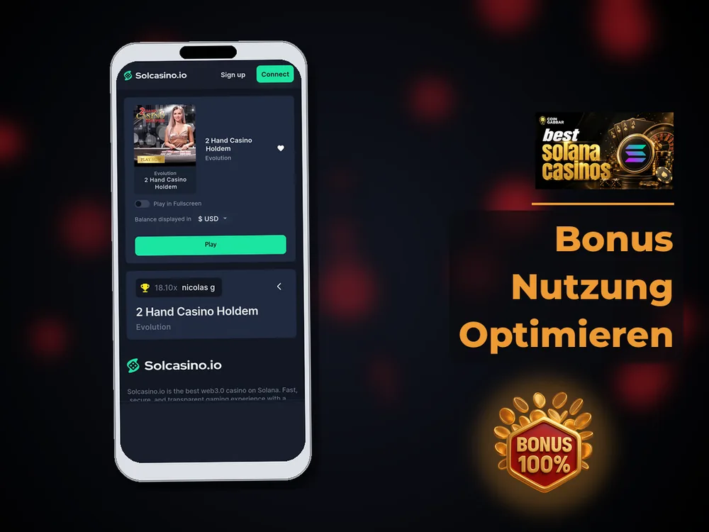 Solana Casino - Bonus Nutzung Optimieren