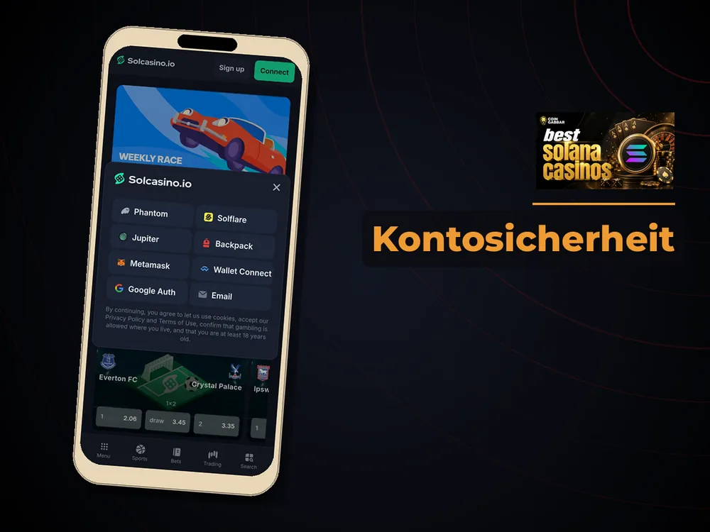 Solana Casino - Kontosicherheit