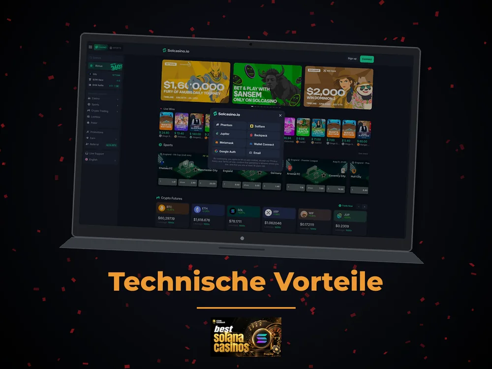 Solana Casino - Technische Vorteile