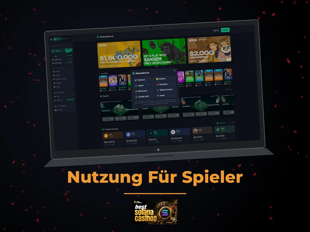Solana Casino - Nutzung Für Spieler