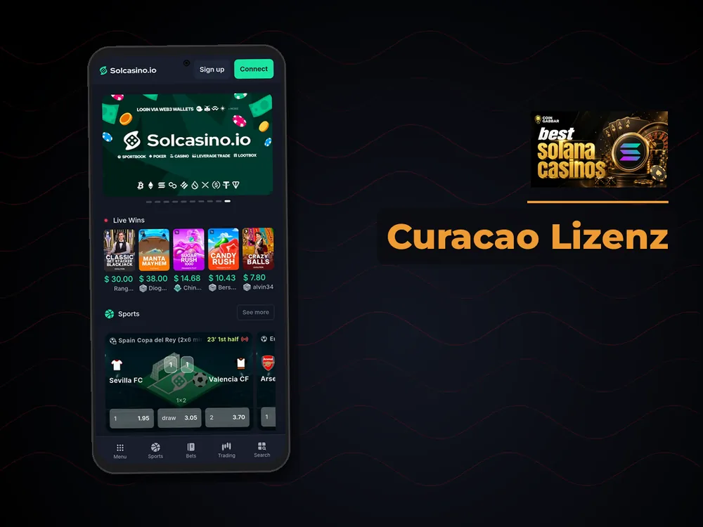 Solana Casino - Curacao Lizenz