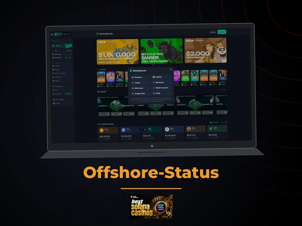Solana Casino - Offshore-Status