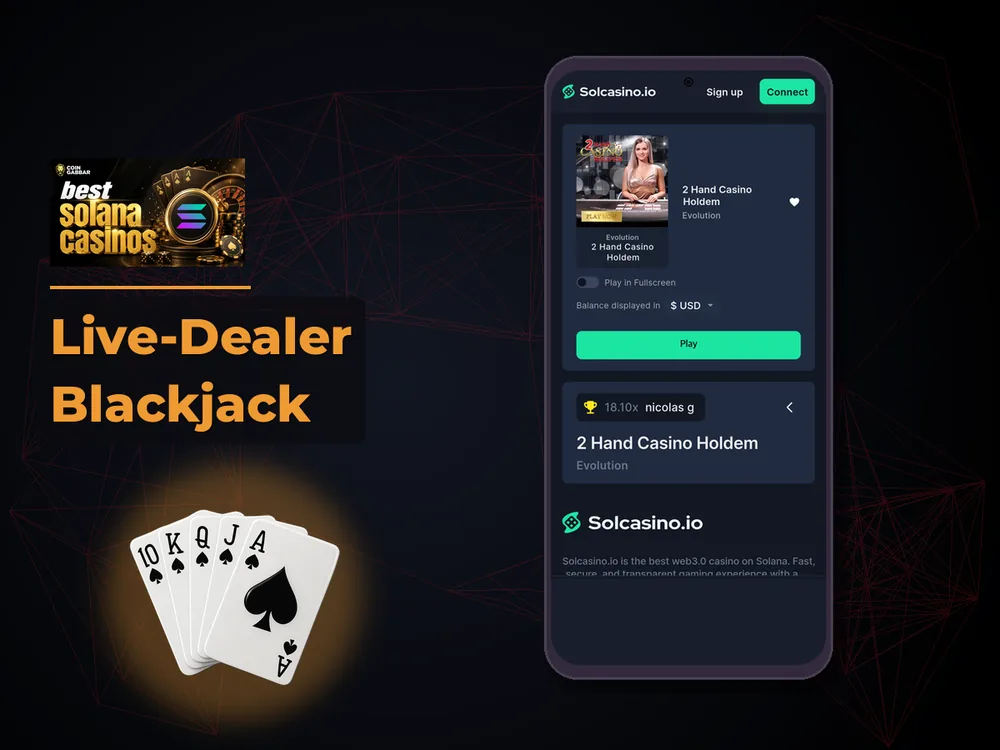 Solana Casino - Live-Dealer Blackjack