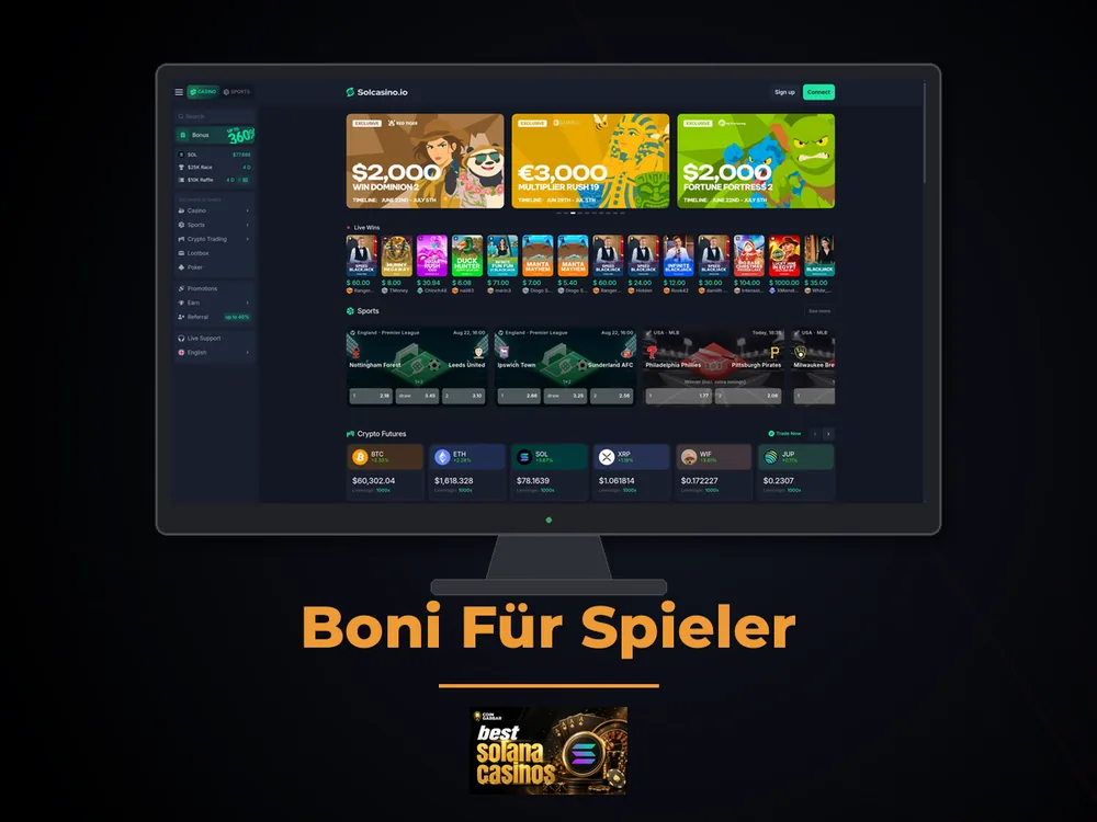 Solana Casino - Boni Für Spieler