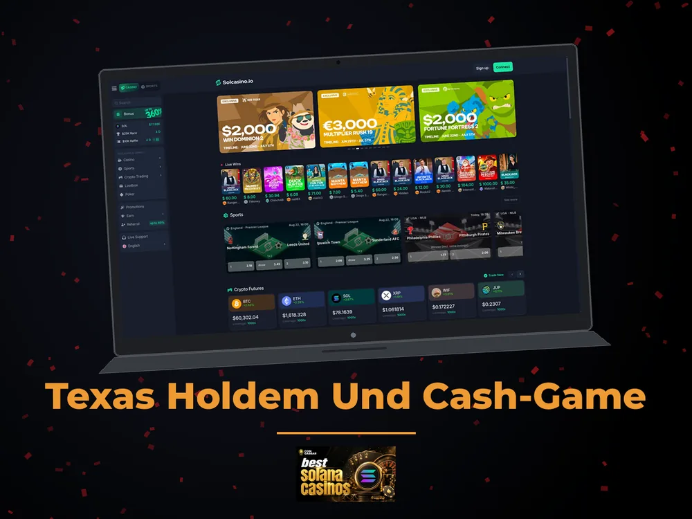 Solana Casino - Texas Holdem Und Cash-Game