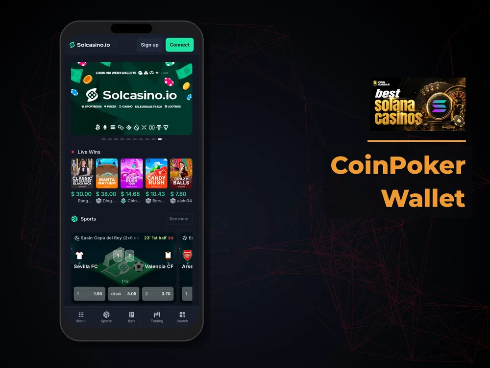 Solana Casino - CoinPoker Wallet