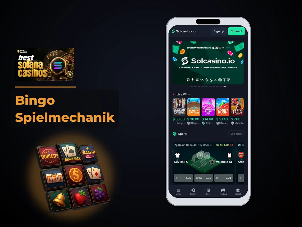 Solana Casino - Bingo Spielmechanik