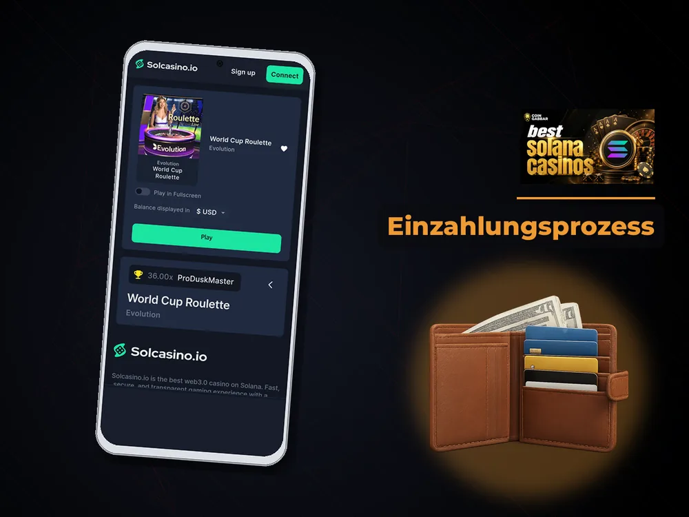 Solana Casino - Einzahlungsprozess