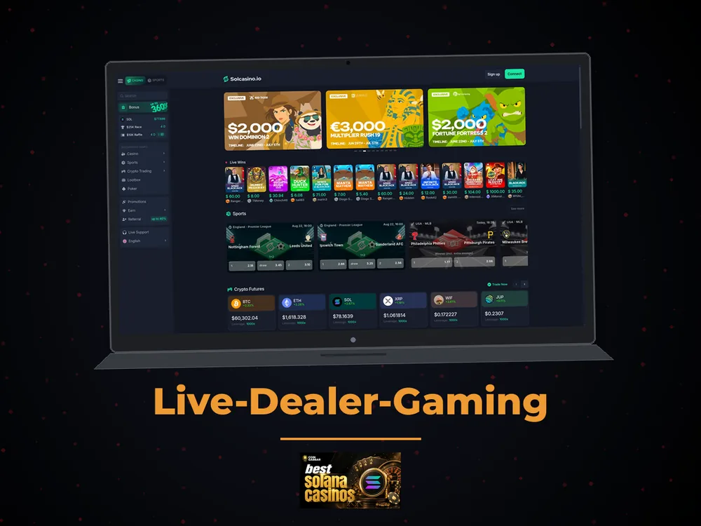 Solana Casino - Live-Dealer-Gaming
