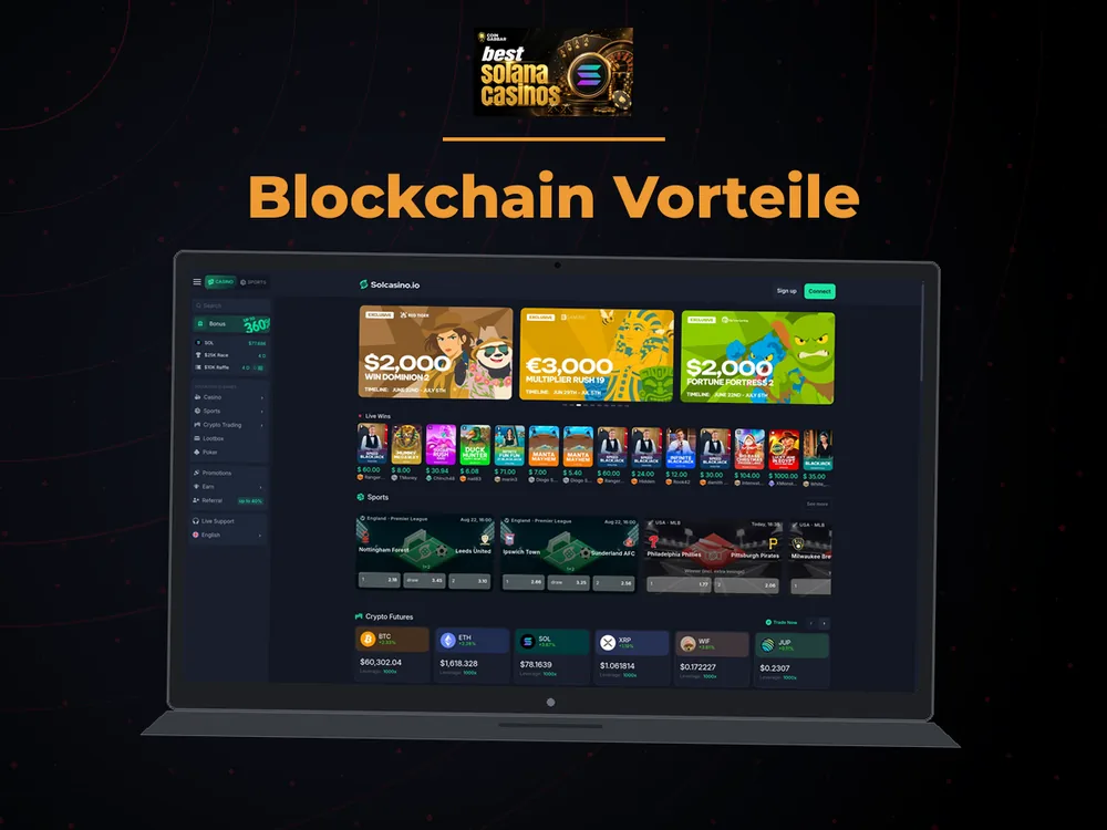 Solana Casino - Blockchain Vorteile