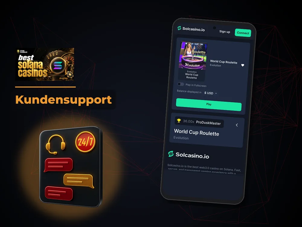 Solana Casino - Kundensupport