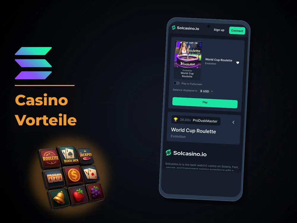 Solana Casino - Casino Vorteile