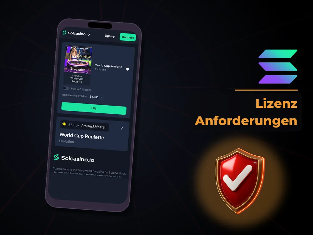 Solana Casino - Lizenz Anforderungen